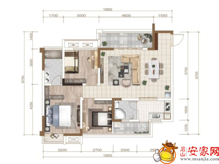 融锦府户型图-眉山安家网新楼盘频道-眉山房产网