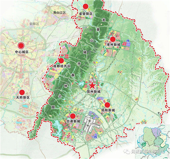 支持成都东进城市空间布局