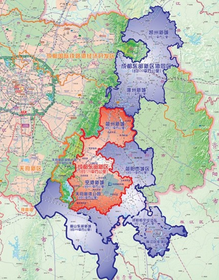 定了!眉山东部新城三岔湖片区策划范围32平方公里!