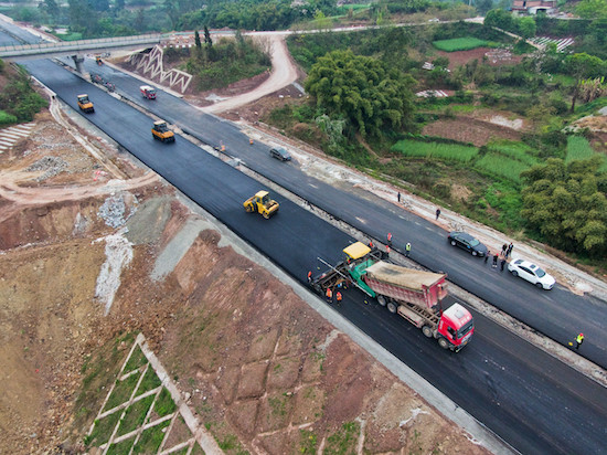 预计6月底完工!眉山这条路直通成都,快修好啦!