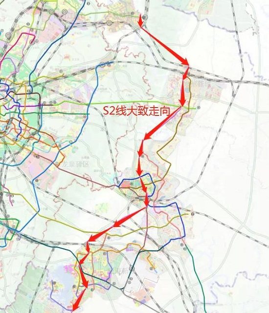 市域鐵路s7線起於成都天府新區天府新站,止於邛崍市邛