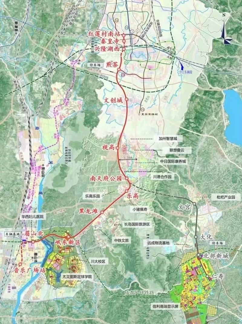 s5線站點或延伸至眉山東站計劃今年開工2026年底試運營