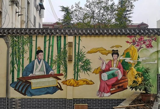 承载文化记忆特色墙绘扮靓老旧小区新颜值