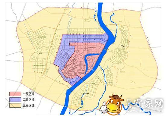 眉山市中心城区城镇土地使用税分级区域图